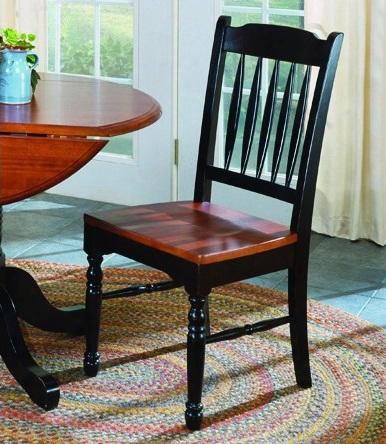 Briob267k British Isles Slatback Side Chair Oak-black