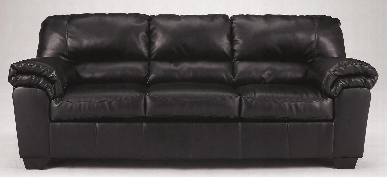 Commando Collection 6450038 90" Sofa With Faux Leather Upholstery Plush Padded Arms Split Back Cushion And Contemporary Style In