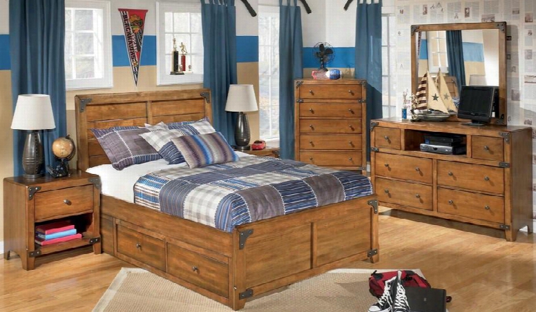 Delburne Twin Bedroom Set With Panel Bed Rdesser Mirror And Nightstand Medium