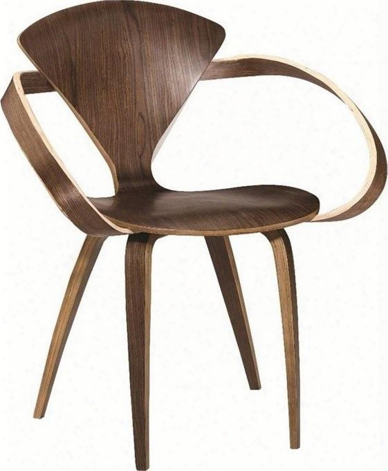 Fmi10023-walnut Wooden Arm Chair In