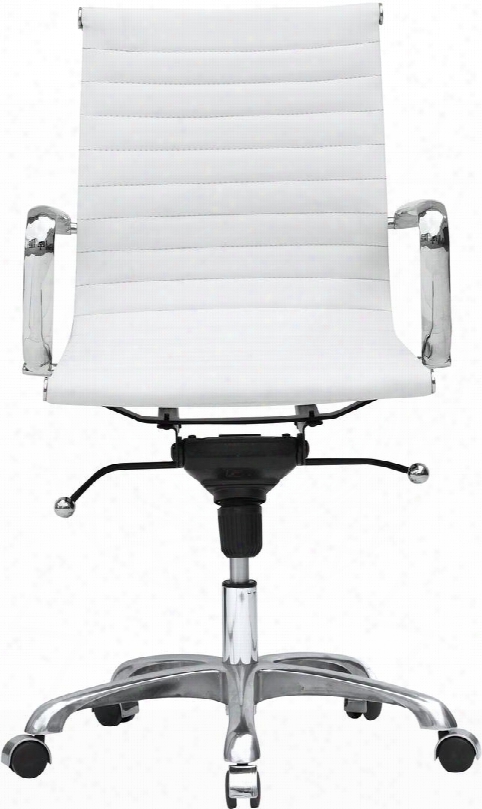 Fmi10060-white Lider Office Chair Mid Back