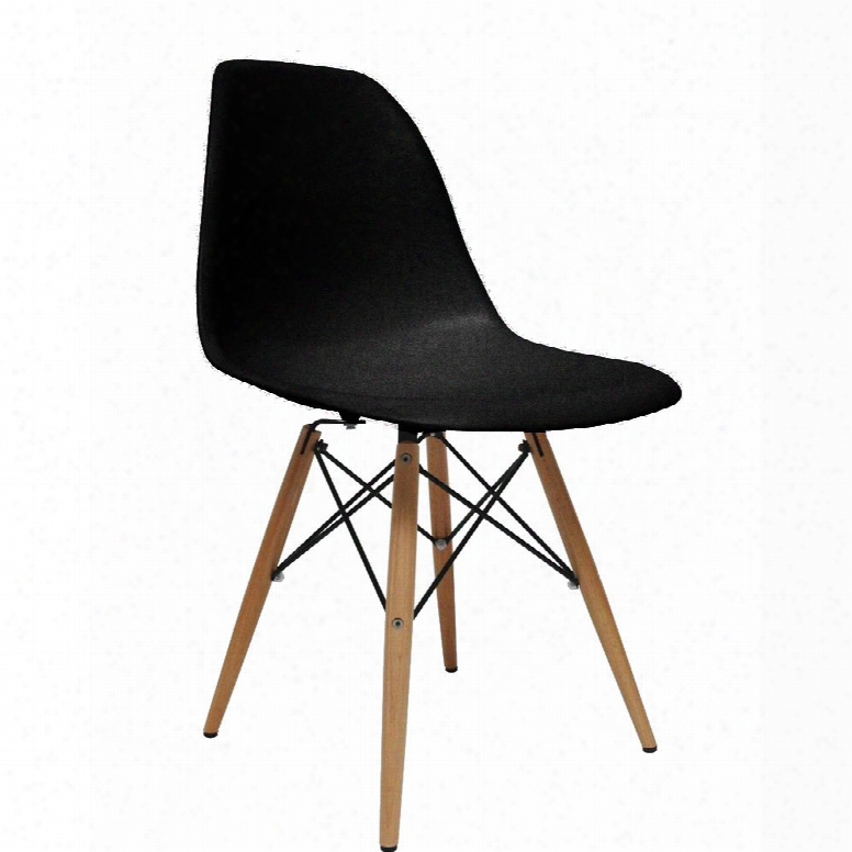 Fmi2012-black Woodleg Dining Side Chair