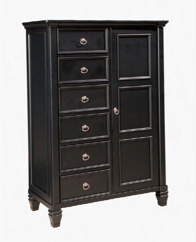Greensburg Accumulation B671-48 45" Door Chest With 6 Drawers Adjustable Shelves And Pull-out Trays In