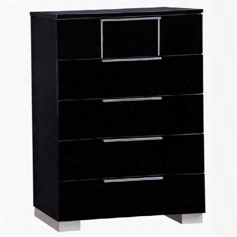 Hailey (100)-ch High Chest In High Gloss Black