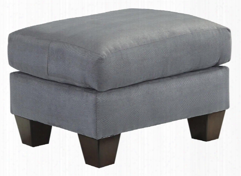 Hannin Collection 9580214 26" Ottoman With Fabric Upholstery Tapered Legs And Contemporary Style In