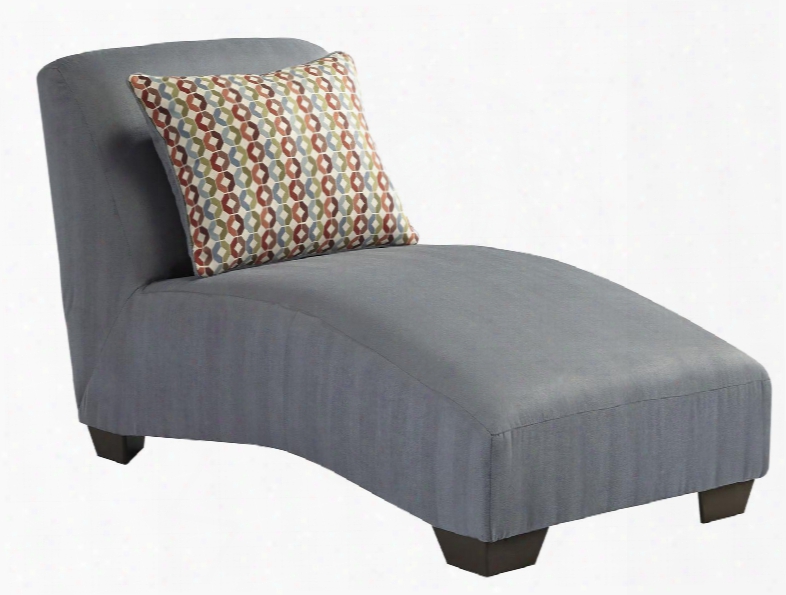 Hannin Collection 9580215 30" Chaise With Fabric Upholstery Tapered Legs And Contemporary Style In