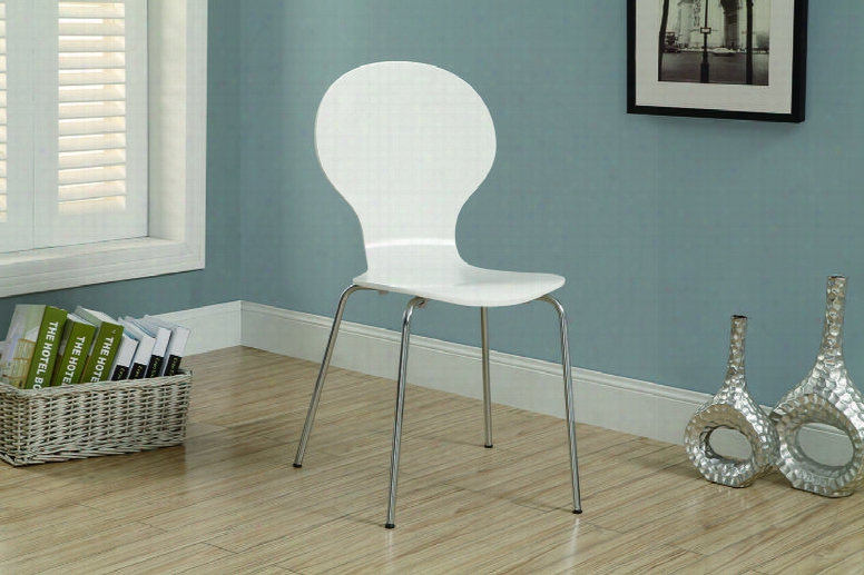 I 1048 Dining Chair - 4pcs / 34"h / White Bentwood With