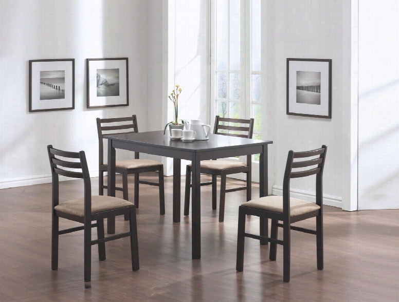 I 1111 Dining Set - 5pcs Set / Cappuccino