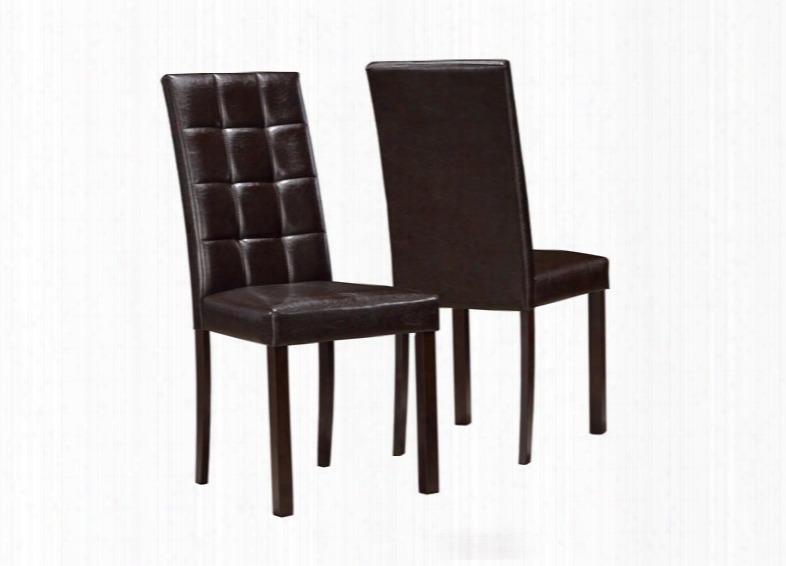 I 1171 Dining Chair - 2pcs / 38"h  Dark Brown