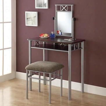 I 3072 Vanity Set - 2pcs Set / Cappuccino / Silver