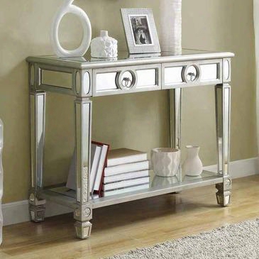 I 3700 Console Table - 38"l / Brushed Silver /