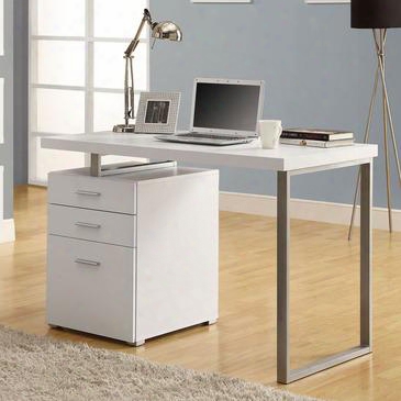 I 7027 Computer Desk - 48"l / White Left Or Right