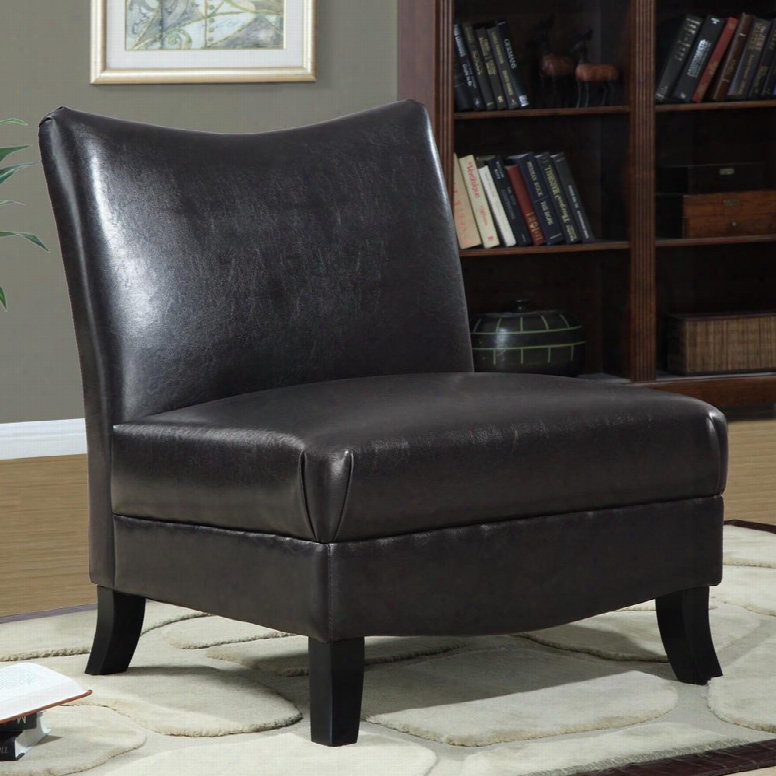 I 8046 Accent Chair - Dark Brown Leather-look