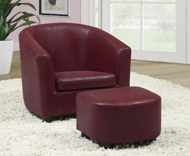 I 8105 Juvenile Chair - 2 Pcs Set / Red Leather-look