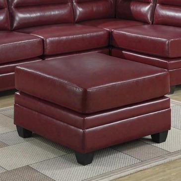 I 8300rd Ottoman - Red Bonded