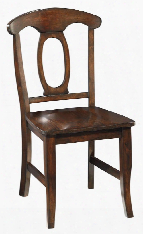 Larkin Collection 15244 Side Chair With Tapered Legs And Wood Construction In Antique Cherry