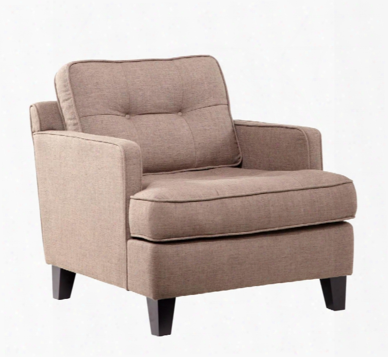 Lc21511br Eden Chair With Button-tufting Detail Soft Chenille Fabric Annd Tailored With Crisp Piping In