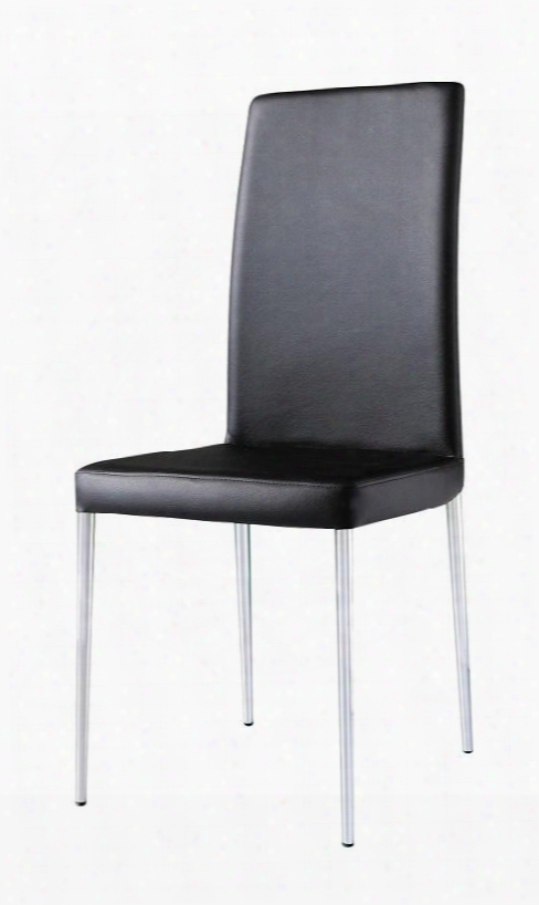 Lcposibl Posto Side Chair With Sleek Modern Design Stainless Steel Construction And Supple Leatherette Upholstery In