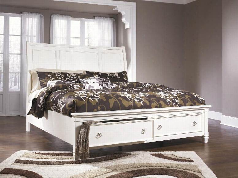 Prentice Collection B672-76/78/95 California King Size Storage Bed With Cedar Lined Footboard Drawers Molding Details And Sculpted Block Feet In