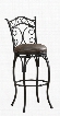 111129 30" Solana Series Bar Height Stool with Graphite Metal Frame and Bonded Leather Cushion in