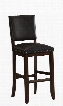 111142 30" Sutton Series Bar Height Stool with Suede Finished Wooden Frame and Bonded Leather Cushion in