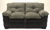 4320135 Hodgson Two-Tone Loveseat with Pillow Top Arms Faux Leather Outer Covers and Tufted Back Cushions in