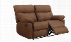 U1726-MOCHA-R/L Reclining Loveseat with Microfiber in Rider