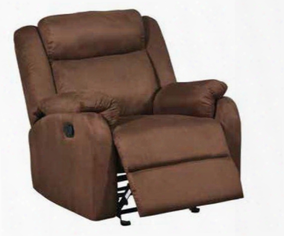 U8303-mf-choco-g/r  Glider Recliner With Pocking Spring Hardwood Frame And Microfiber Upholstery In