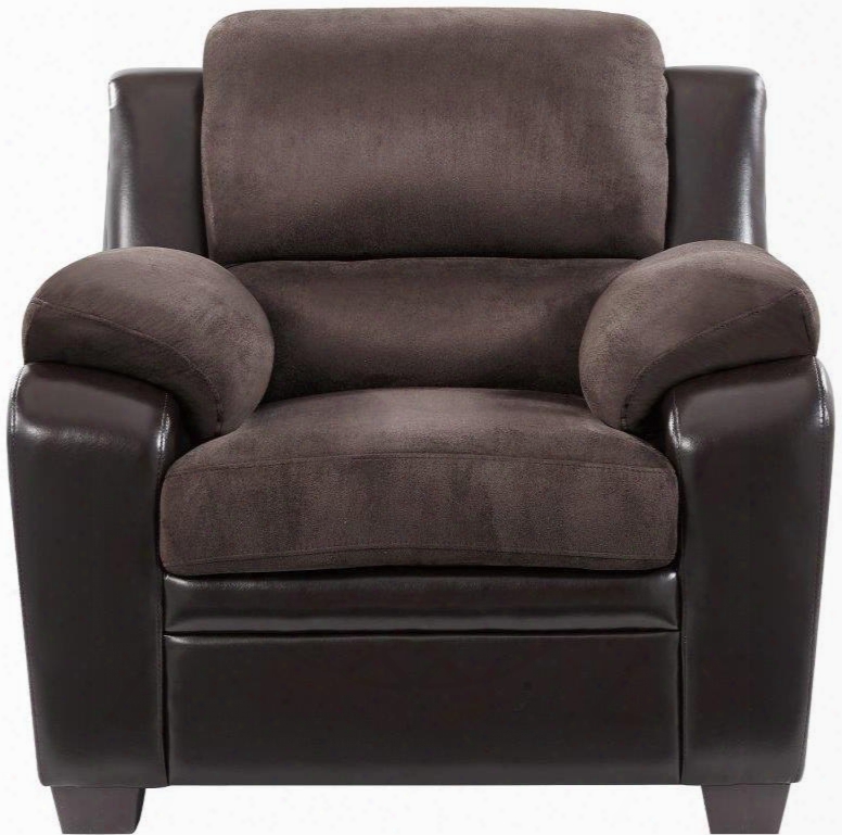U880018kd-mf-ch Chair With S-spring Wood Frame And Microfiber/polyurethane Upholstery In