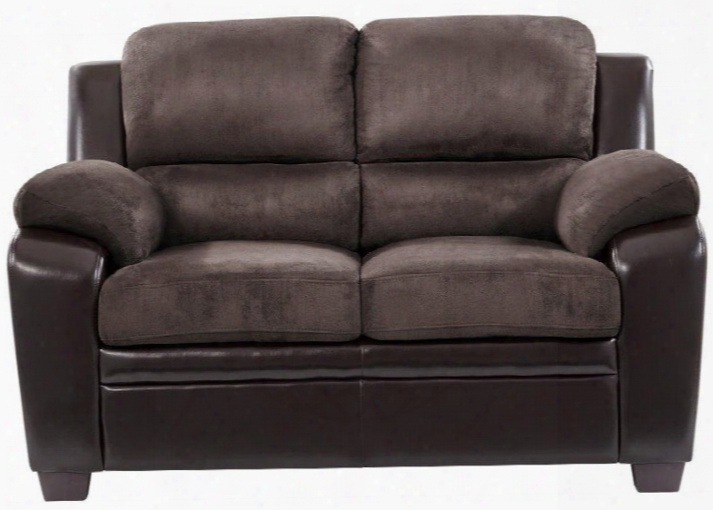 U880018kd-mf-l Loveseat With S-spring Wood Frame And Microfiber/polyurethane Upholstery In