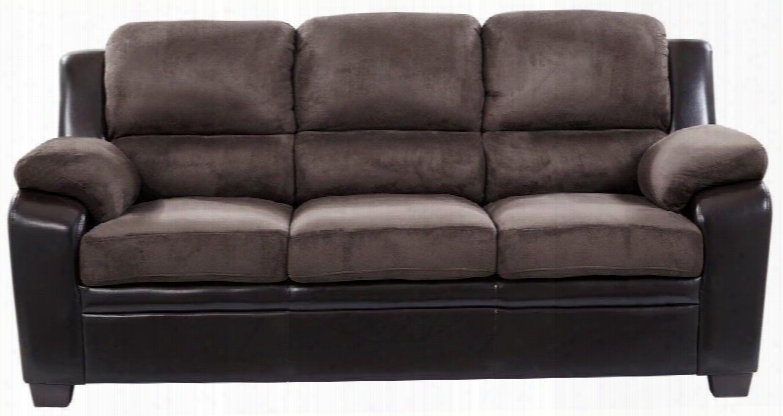 U880018kd-mf-s Sofa With S-spring Wood Frame And Microfiber/polyurethane Upholstery In