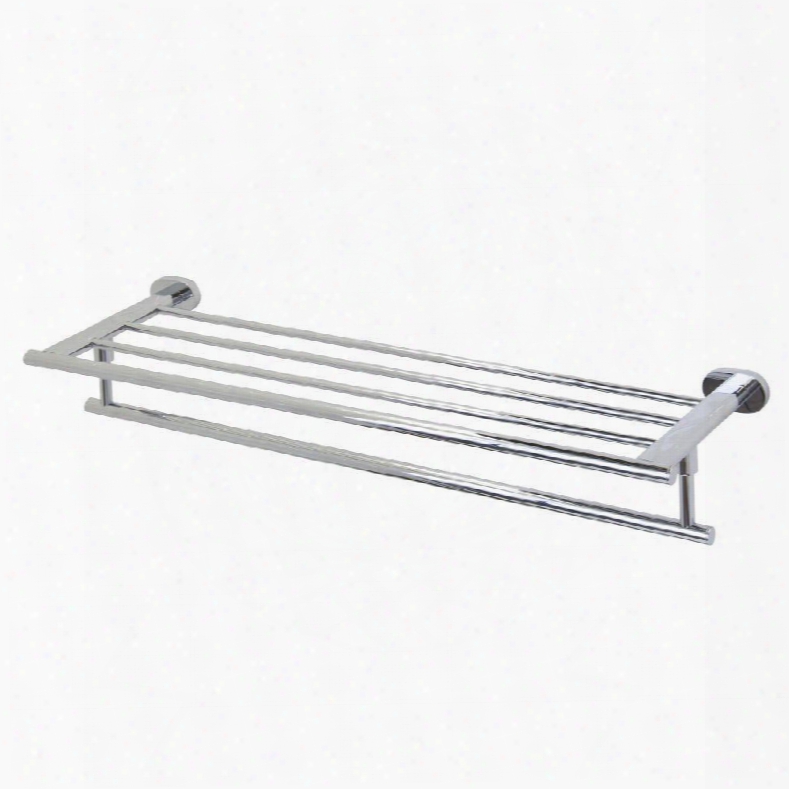 Vgac005ch Ovando 24" Round Design Hotel Style Rack And Towel Bar In