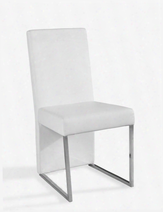 Vgun0099-1 Armani Xavira Dining Chair With Stainless Steel Legs And Leatherette Wrapped Upholstery In