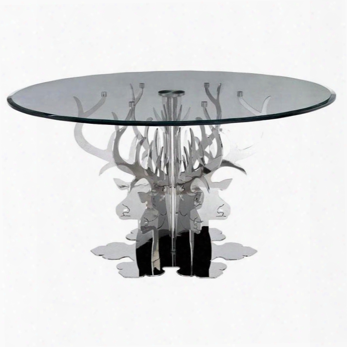 Vgwctem-8tf005 Hamlet Collection Round 56" Glass Top Dining