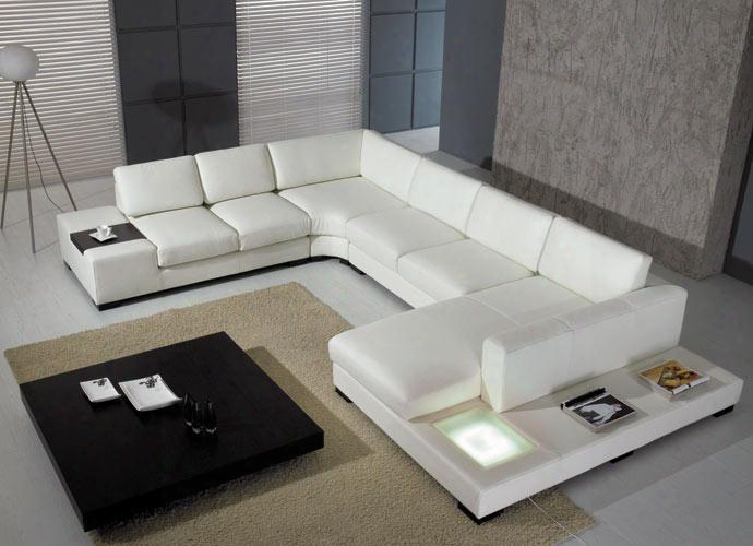 Vgyit35-1bl Divani Casa T35 - Modern Bonded Leather Sectional Sofa With