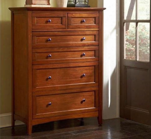 Westlake Wslcb5600 40&quor; 6-drawer Chest With Felt Lined Top Drawers Full Extension Metal Glides And Gunmetal Hardware In Cherry Brown
