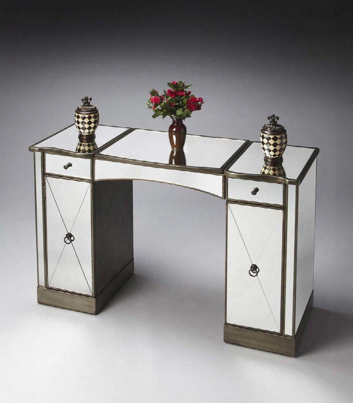 2909146 Masterpiece Collection Glitzy Vanity With Antiqued Mirrored