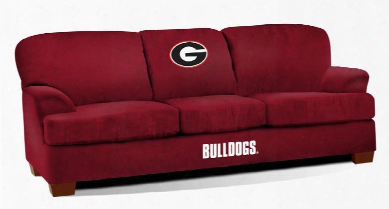 305-6008 University Of Georgia First Team Sofa With 100% Polyester Microfiber