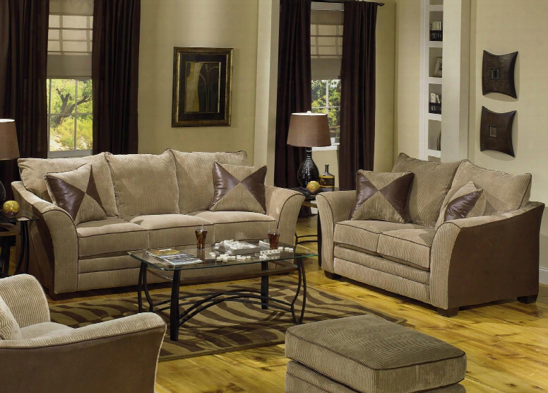 3262k3 Perimeter 4 Pieces Living Room Set: Sofa Loveseat Chair And Ottoman In Camel/godiva