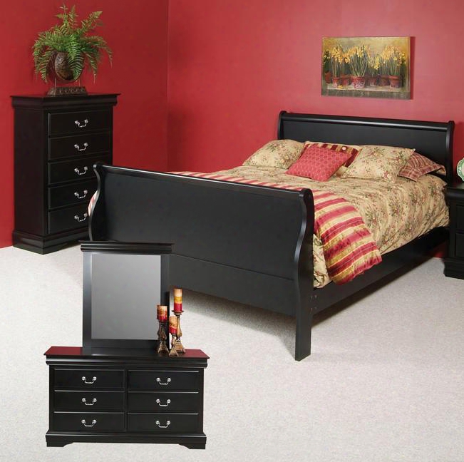 7500q4p La Maison 4 Piece Bedroom Set With Queen Size Bed Chest Of Drawers Dresser And Dresser