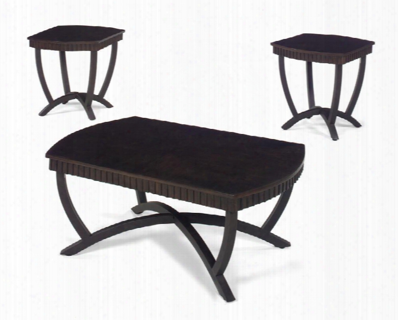 80270 Series Occasional Tables Set Of 3 In Black