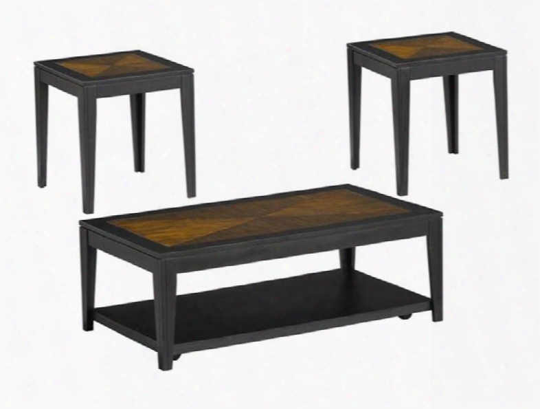 87470 Abby Collection Living Room 3 Pack Tables: One Cocktail Slab With 2 End