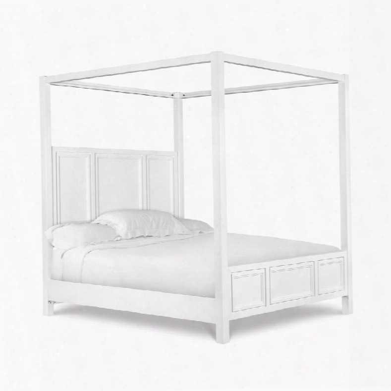 B2304-76 Clearwater Collection Complete California King Poster Bed In White