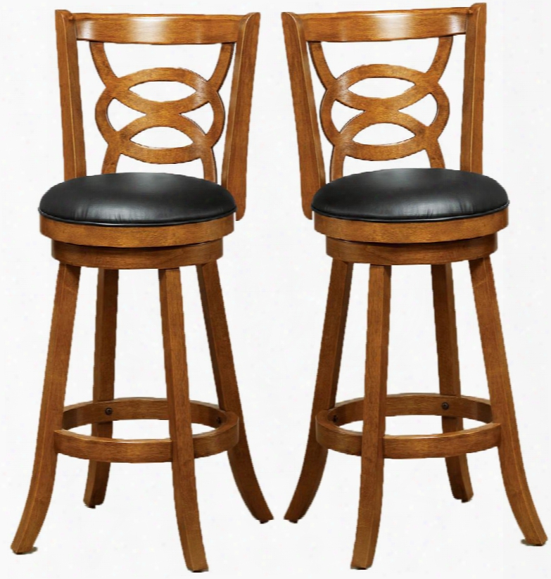 I 1251 Barstool - 2pcs / 42"h / Swivel / Dark Oak Bar