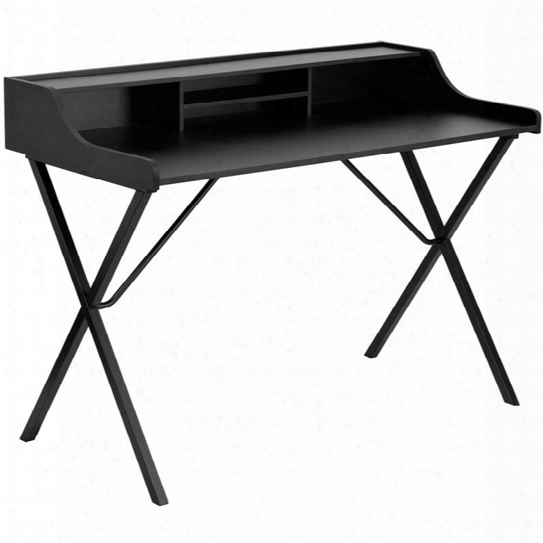 Nan-2124-gg Black Computer Desk With Top