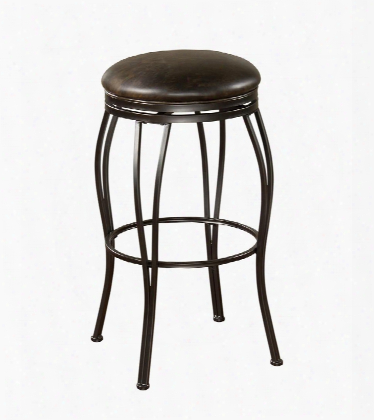 Romano Series 130941cc 30" Transitional Backless Bar Stool With Full Swivel And Floor Glides Finished In Coco With Tobacco Bonded