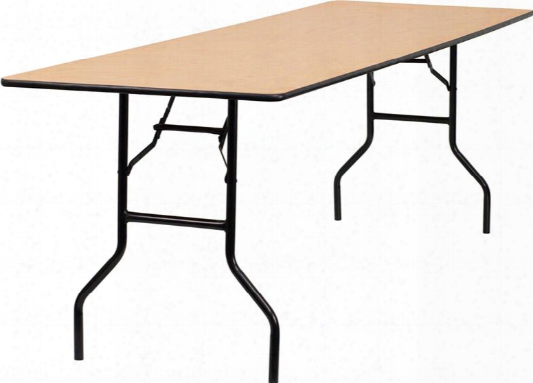 Yt-wtft30x96-tbl-gg 30' X 96' Rectangula Wood Flding Banquet Table With Clear Coated Finished