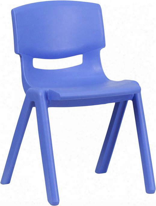 Yu-ycx-004-blue-gg 23.25" Stacking Student Chair With Lightweight Design 286 Lb. Static Load Capacity Contoured One-piece Shell And Polypropylene Plastic