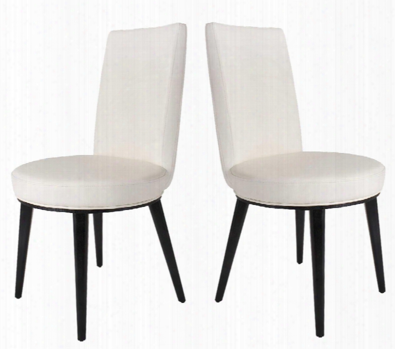 20901-61-2pk Artesia Set Of Two Dining Chairs In White Leatherette