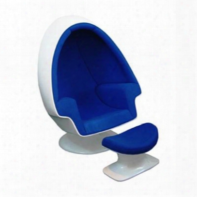 Fmi1113-blue Alpha Egg Chair And Ottoman